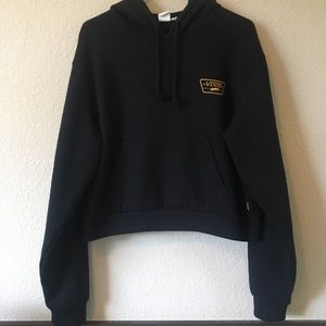 Black vans women’s cropped hoodie